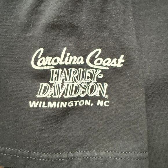 Harley-Davidson 1999 Henley T-Shirt Black Pocket Tee Men’s Medium USA - Picture 3 of 8